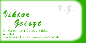 viktor geiszt business card